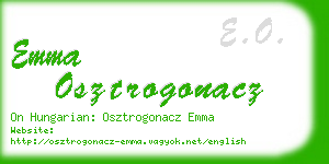 emma osztrogonacz business card